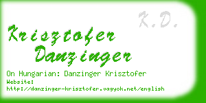 krisztofer danzinger business card